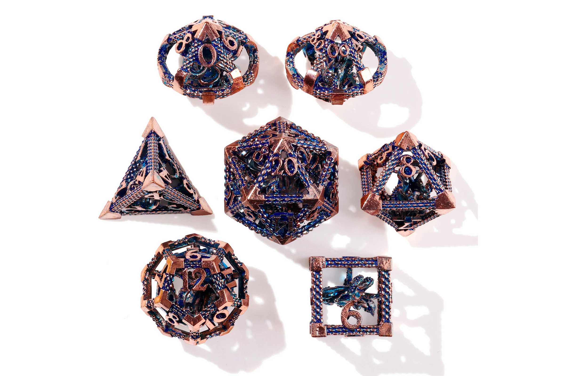 Ancient Kraken Metal RPG Dice Set - 7 Pieces - Image 4