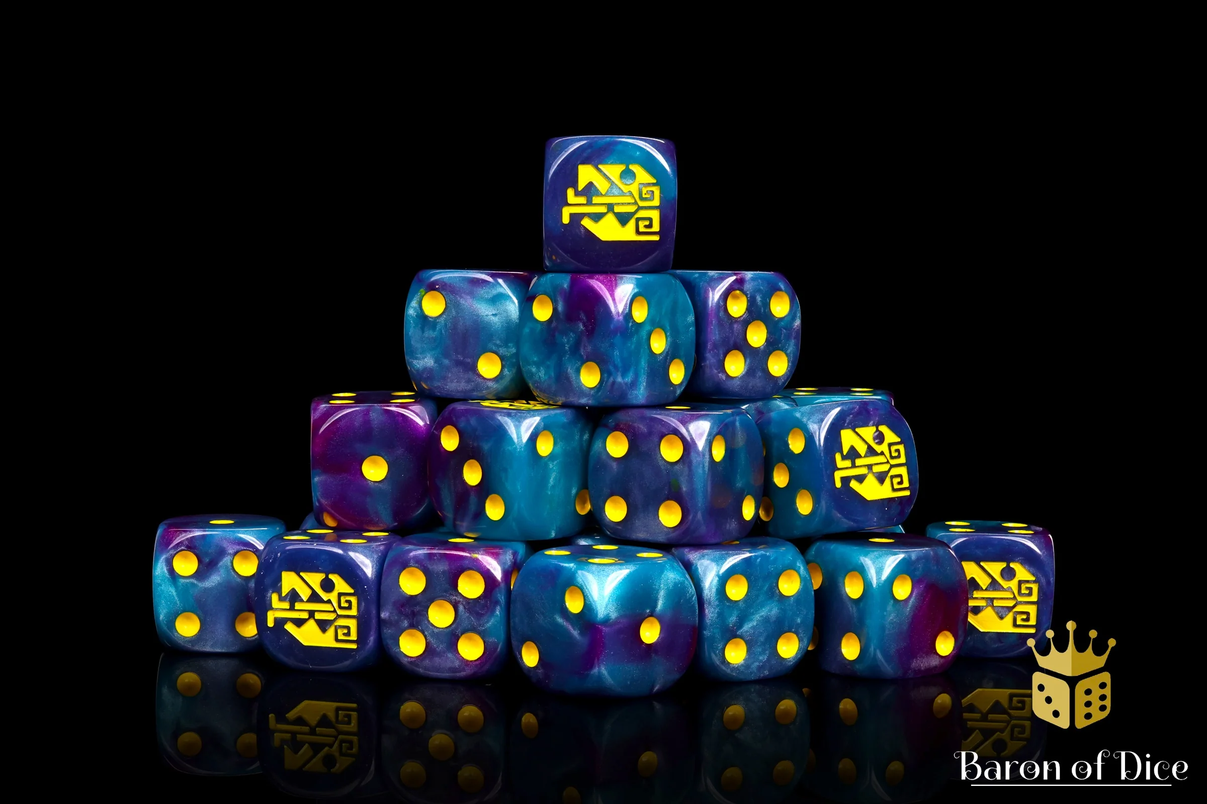 Aztec Lizard Dice - Turquoise - Image 2