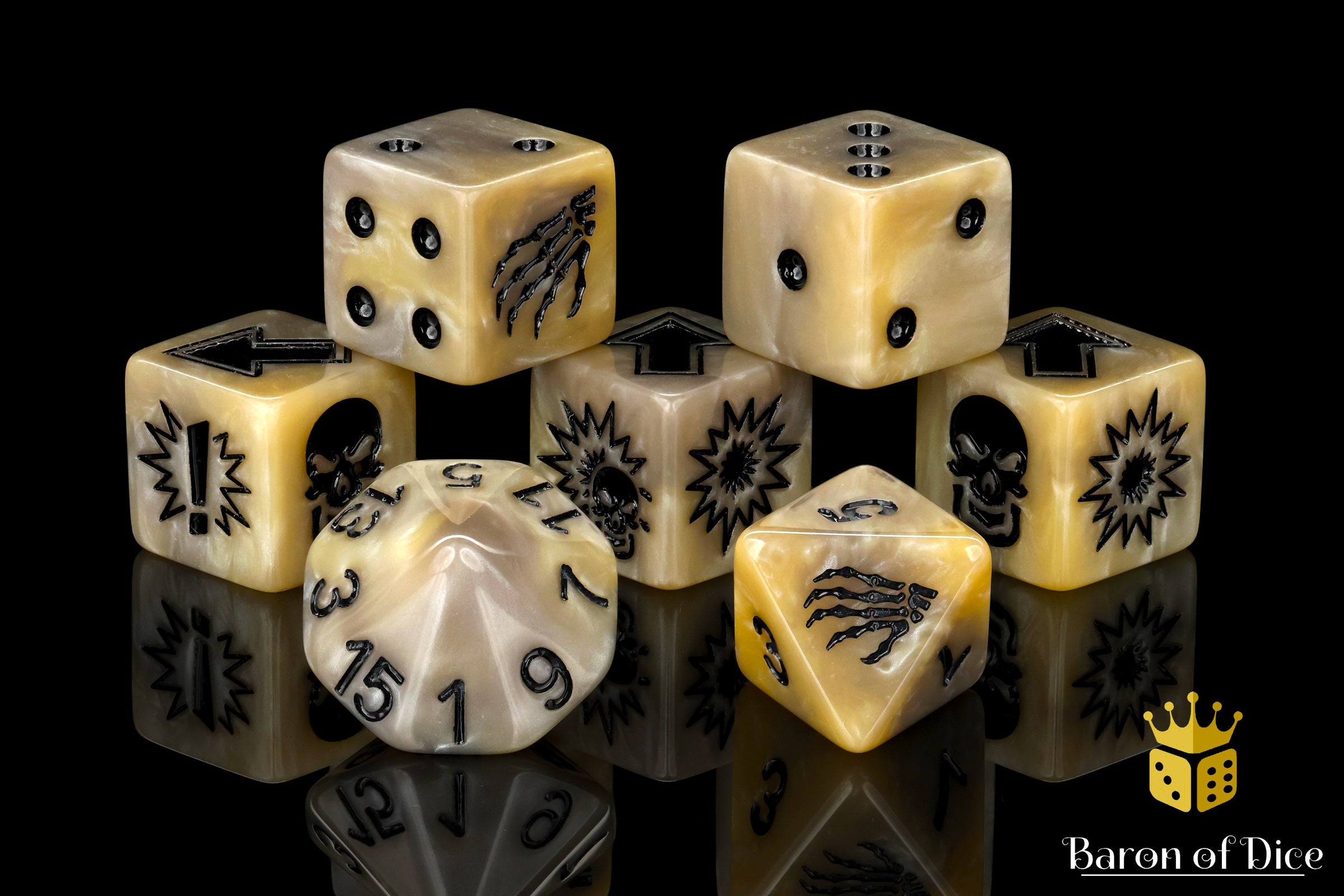 Bone - Bloody Football Dice (Set of 7) - Image 6
