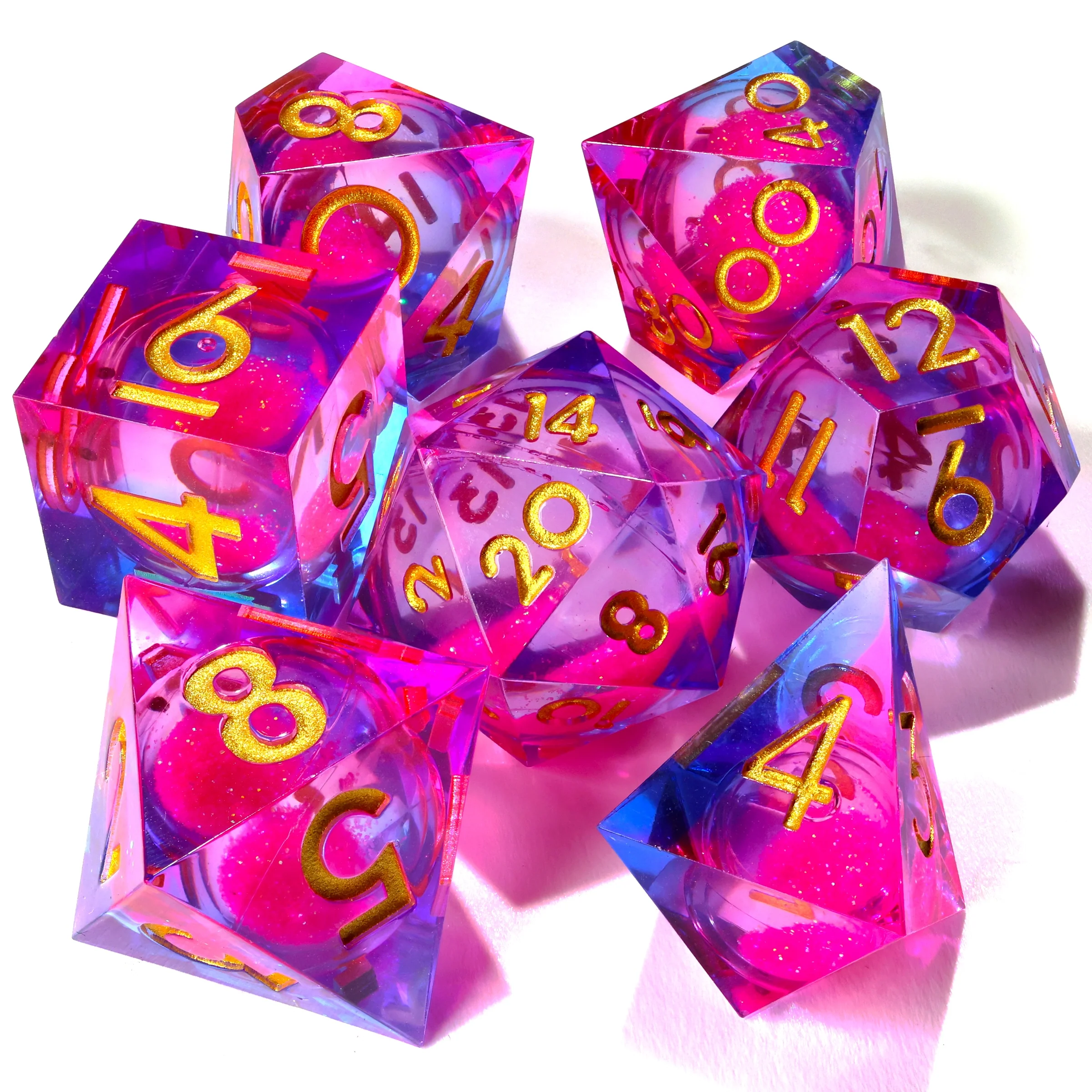 Dance Party Liquid Core RPG Dice Set - 7 Pieces - Image 2