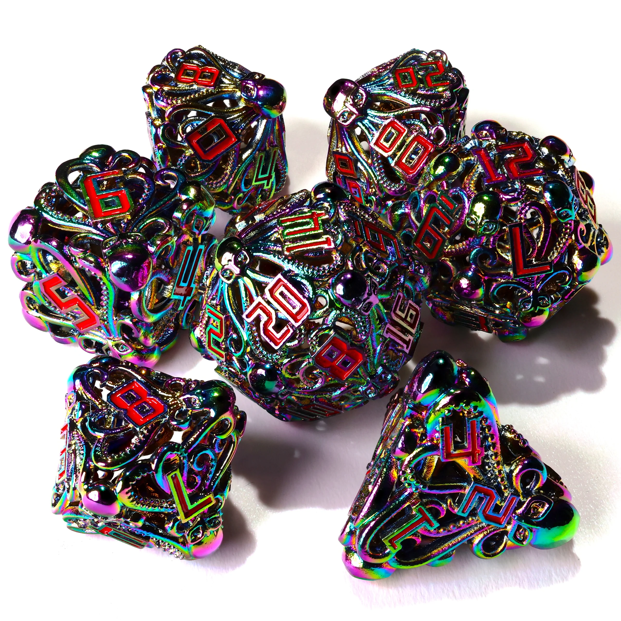 Denizens of the Deep Iridescent Metal RPG Dice Set - 7 Pieces - Image 2