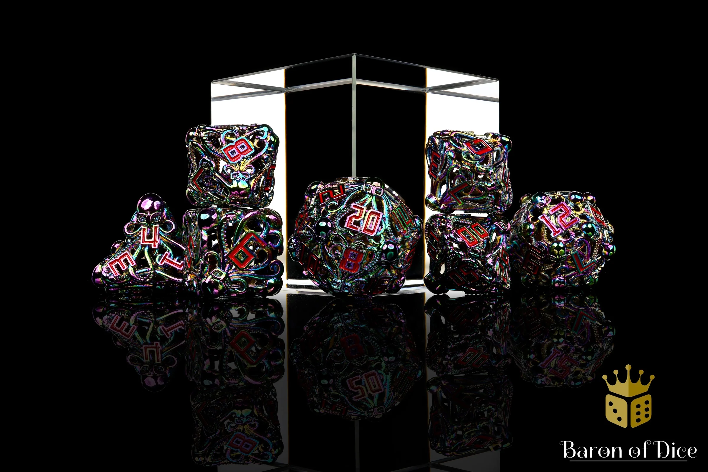 Denizens of the Deep Iridescent Metal RPG Dice Set - 7 Pieces - Image 3