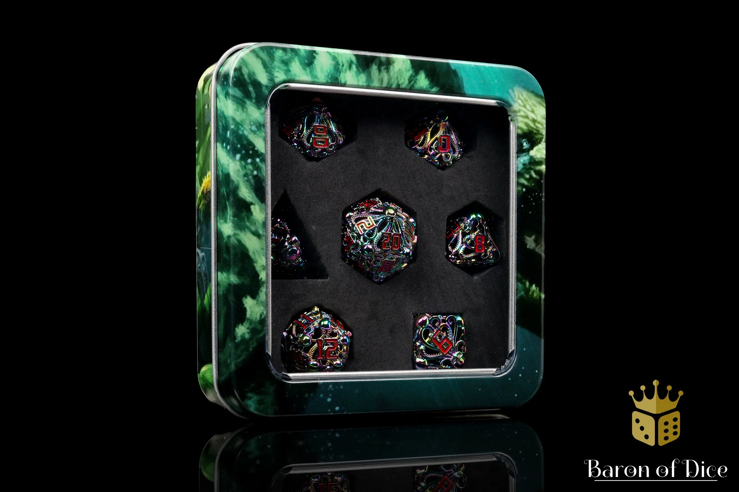 Denizens of the Deep Iridescent Metal RPG Dice Set - 7 Pieces - Image 4