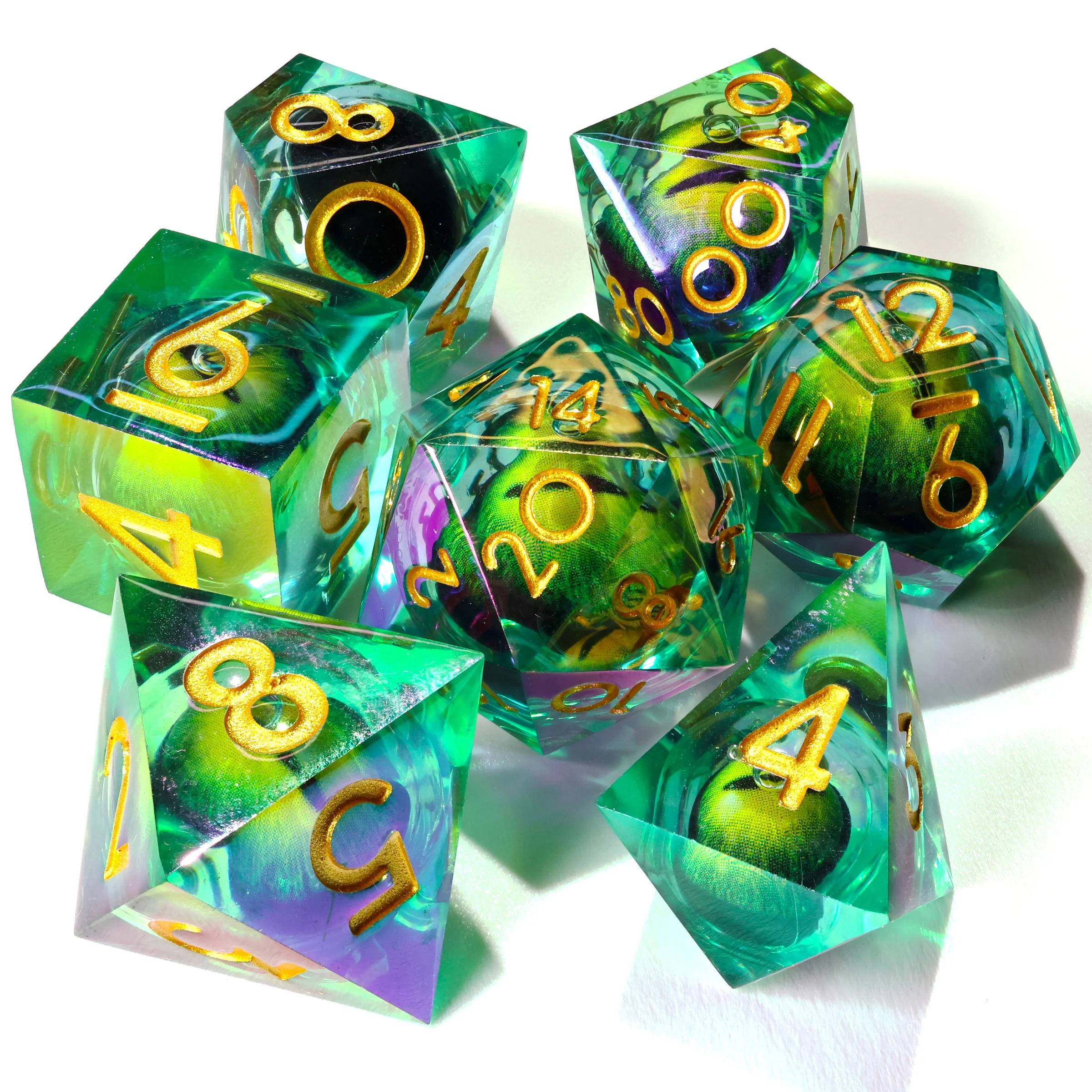 Dragon's Eye Liquid Core RPG Dice Set - 7 Pieces - Image 2