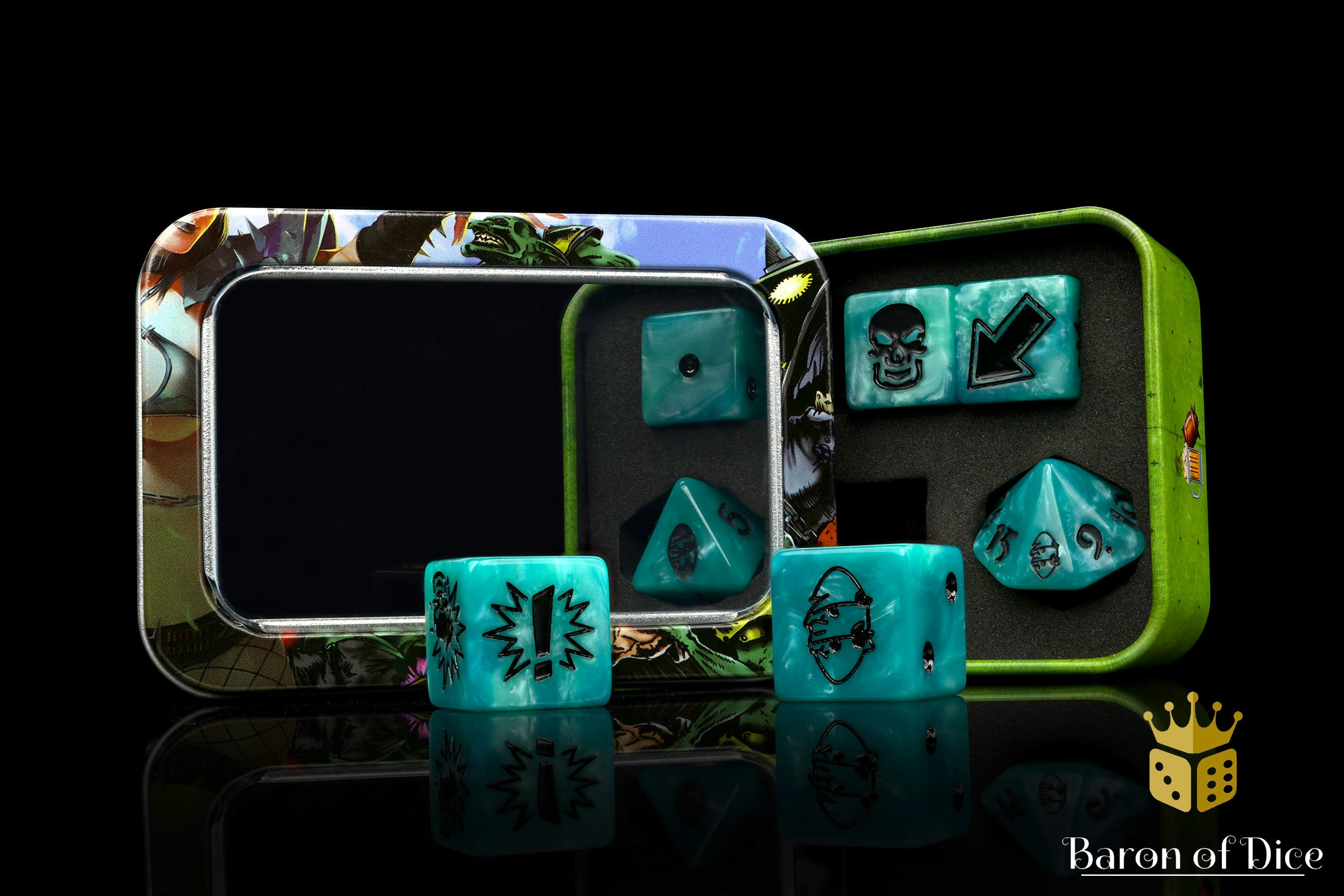 Ethereal Blue - Bloody Football Dice (Set of 7) - Image 8