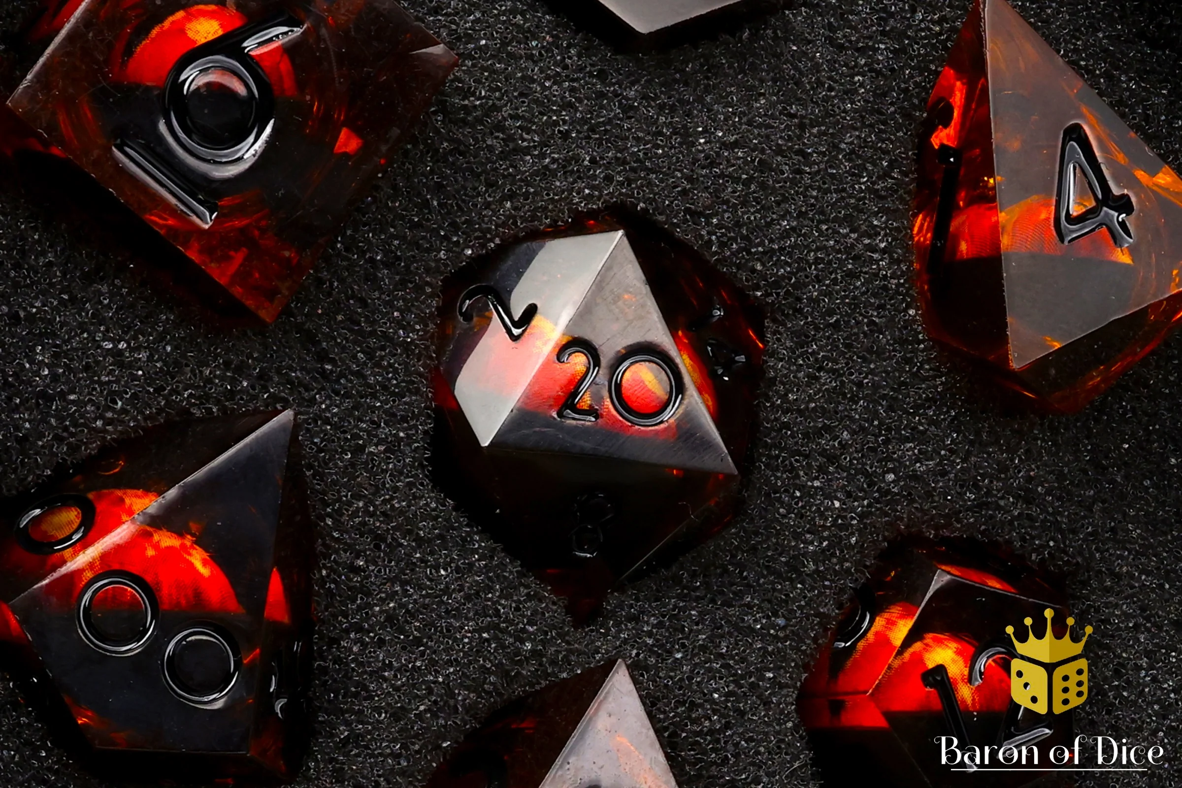 Evil Eye Liquid Core RPG Dice Set - 7 Pieces - Image 2