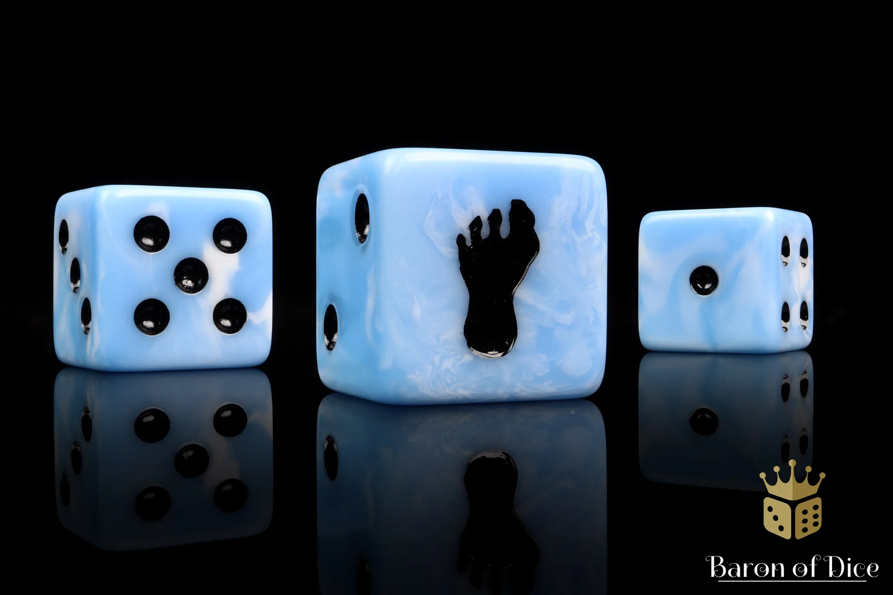 Giant Footprint Dice - Blue Frost - Image 6