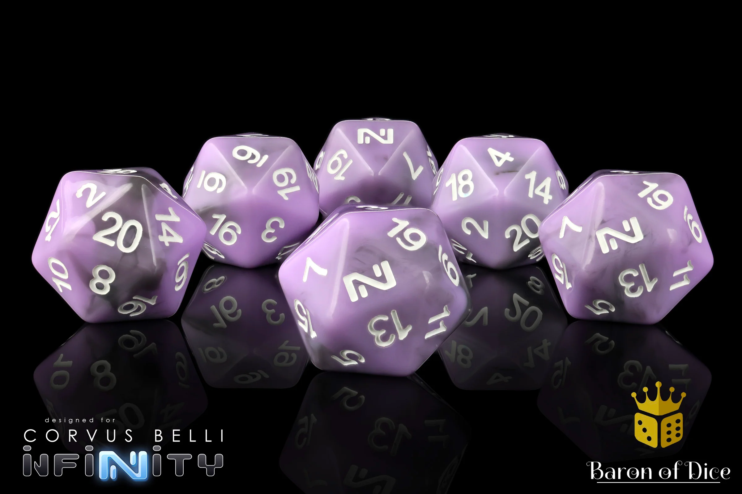Infinity: N4 Purple - Official Dice Set - Image 2