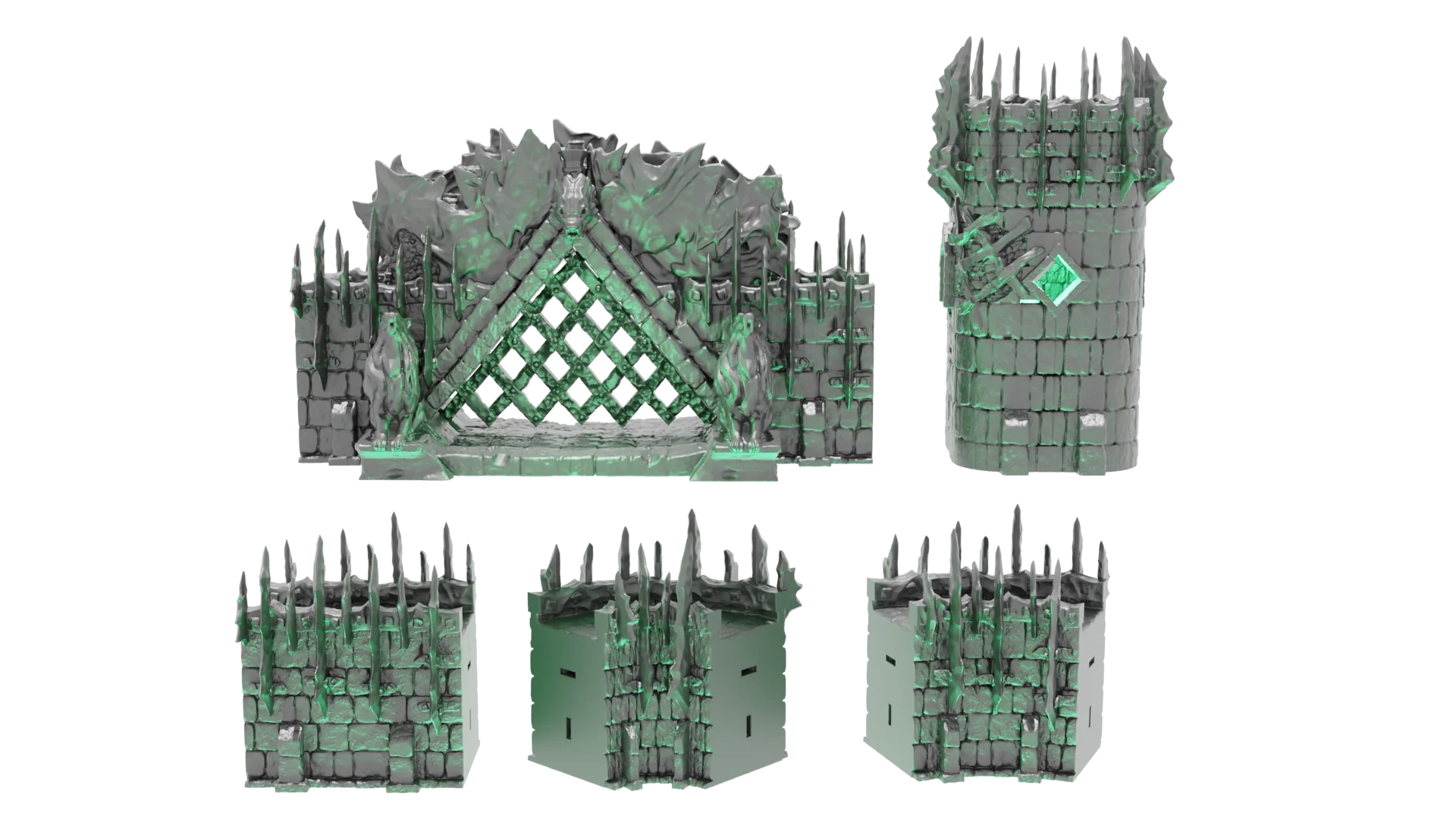 Kingdom of Azragor Walls and Gate (STL File) - Image 3