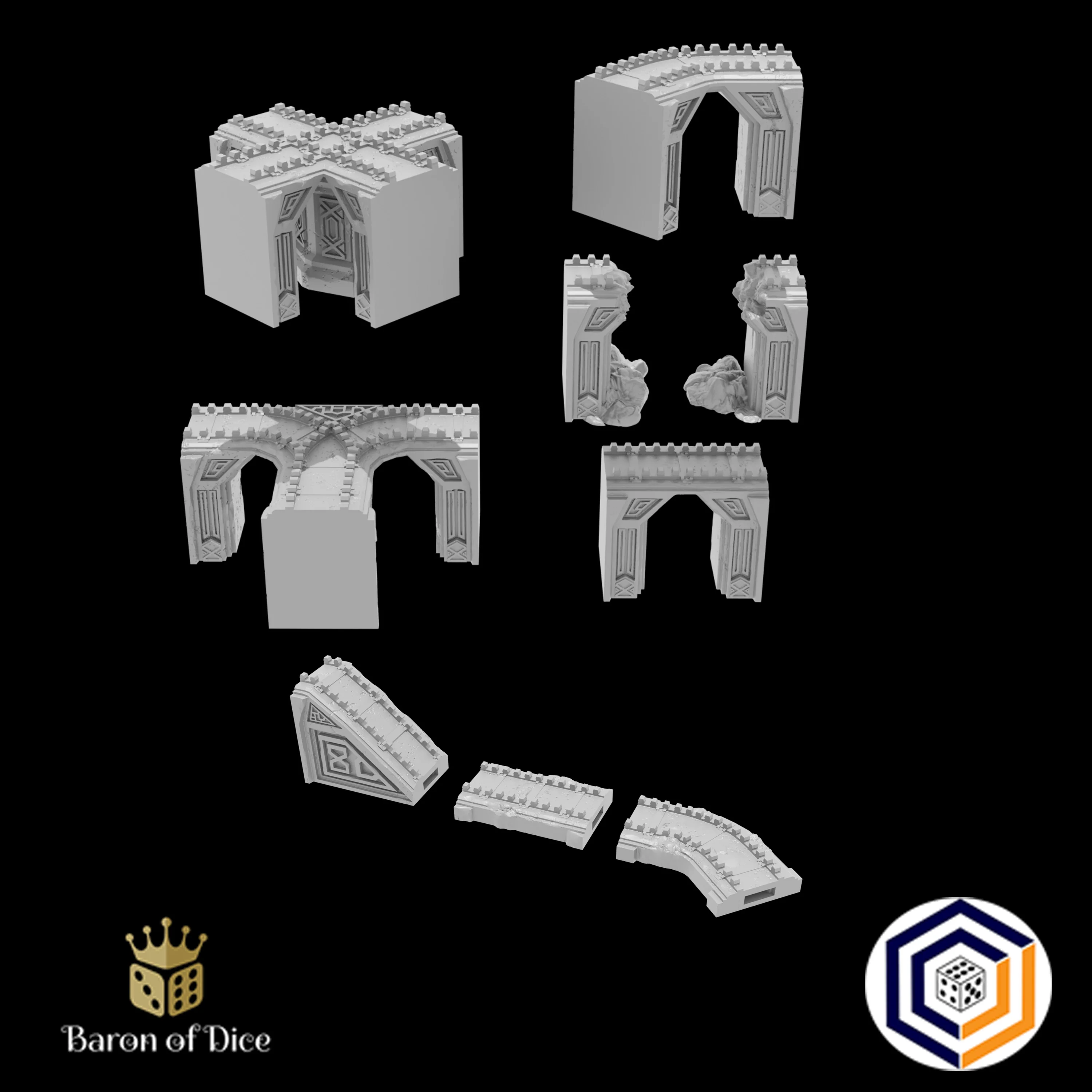 Kingdom of Durak Deep Dwarven Rails Set (STL File) - Image 2
