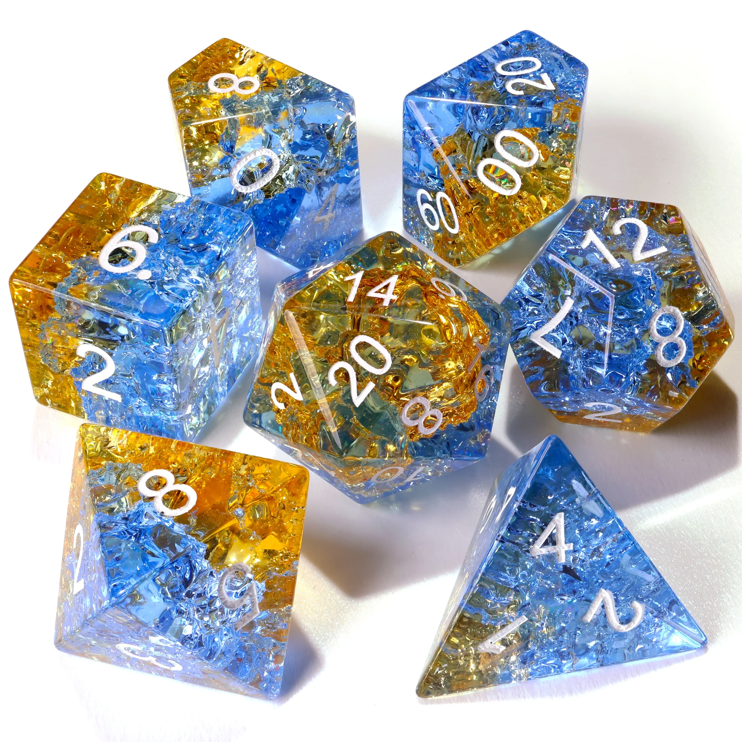 Liuli Glass RPG Dice Set - 7 Pieces - Image 2
