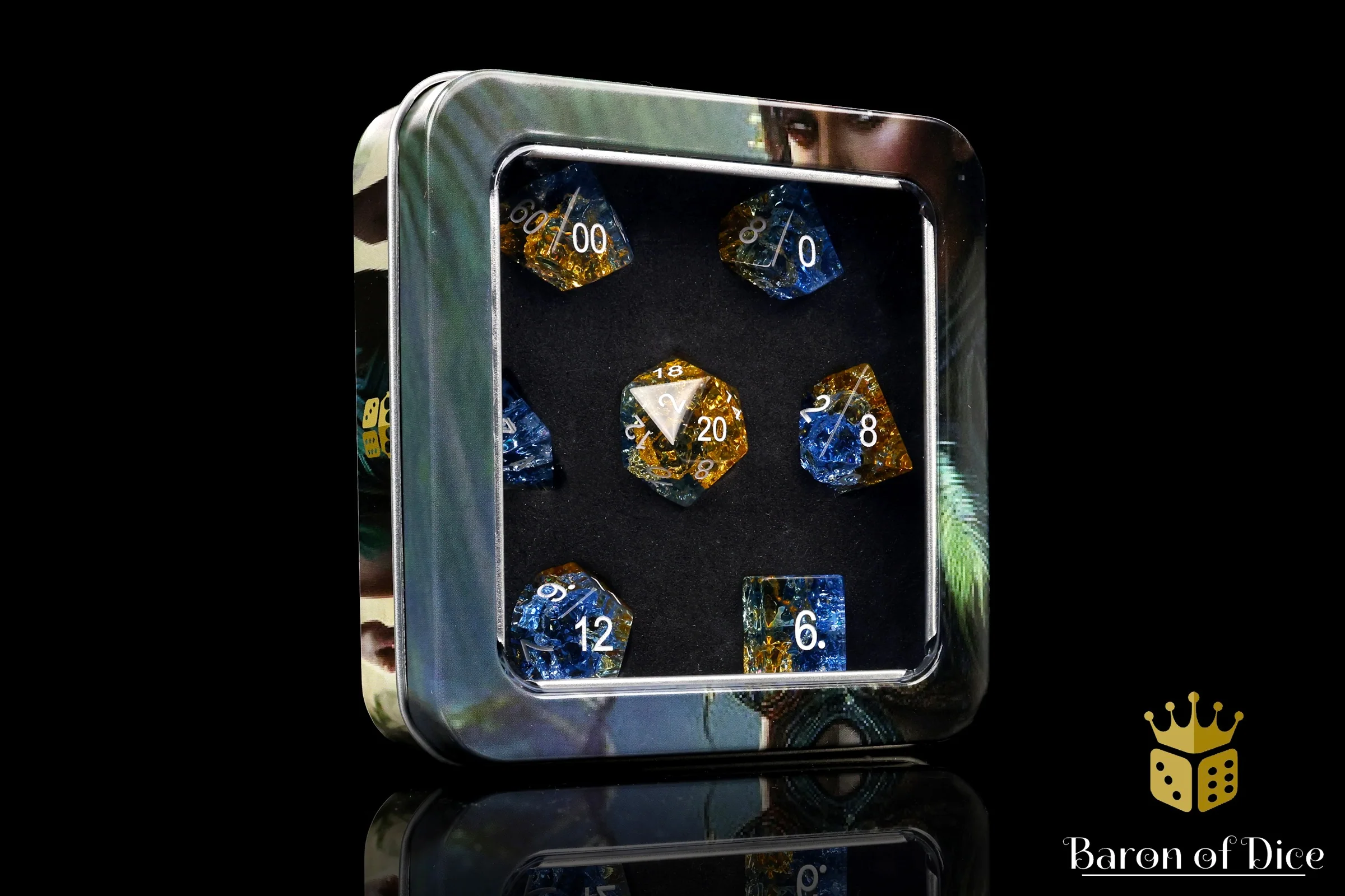 Liuli Glass RPG Dice Set - 7 Pieces - Image 4