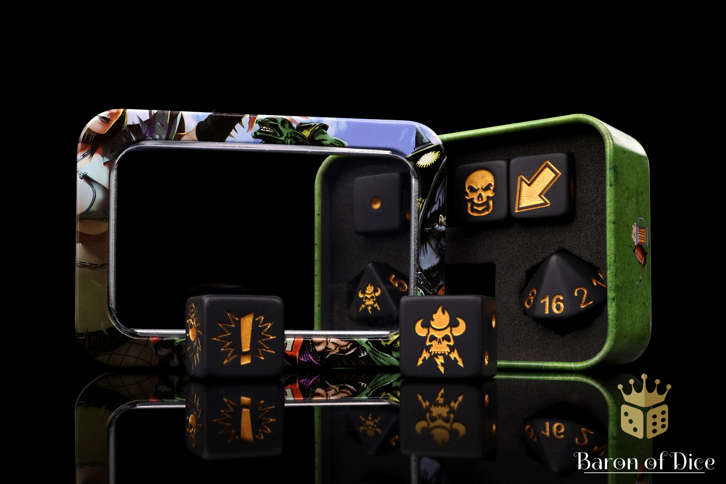 Matte Black - Bloody Football Dice (Set of 7) - Image 6