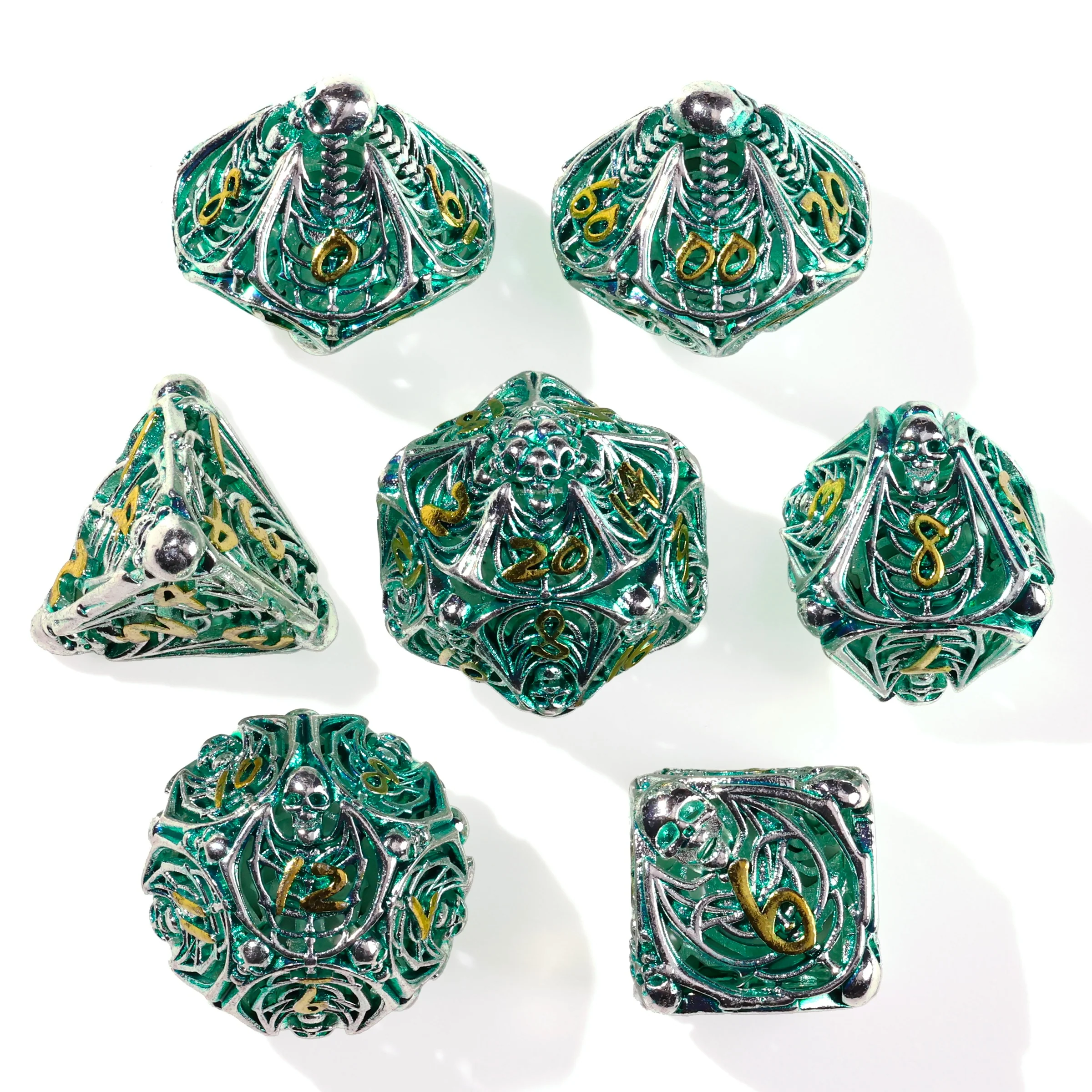 Undead Legion Metal RPG Dice Set - 7 Pieces - Image 2